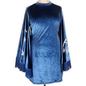 Fashion Brand Company Blue Velvet Music Dress